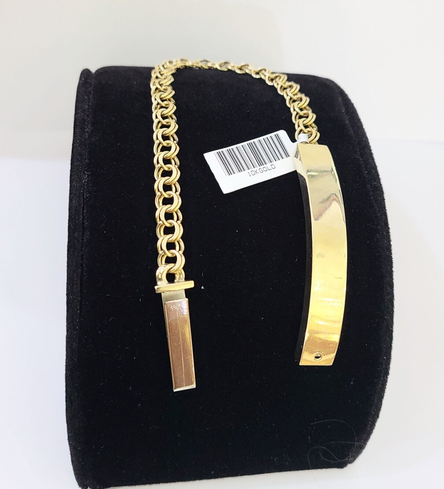 10k Yellow Gold Chino ID Bracelet Size 8" 6mm Inches Box Lock Real 10kt - Reva Jeweler