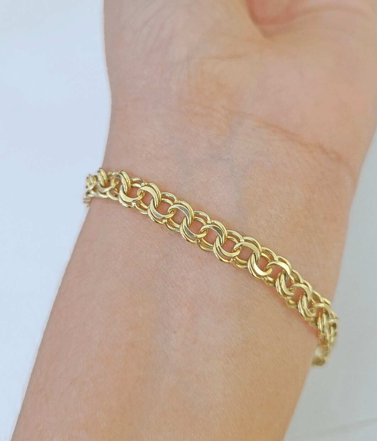 10k Yellow Gold Chino ID Bracelet Size 8" 6mm Inches Box Lock Real 10kt - Reva Jeweler