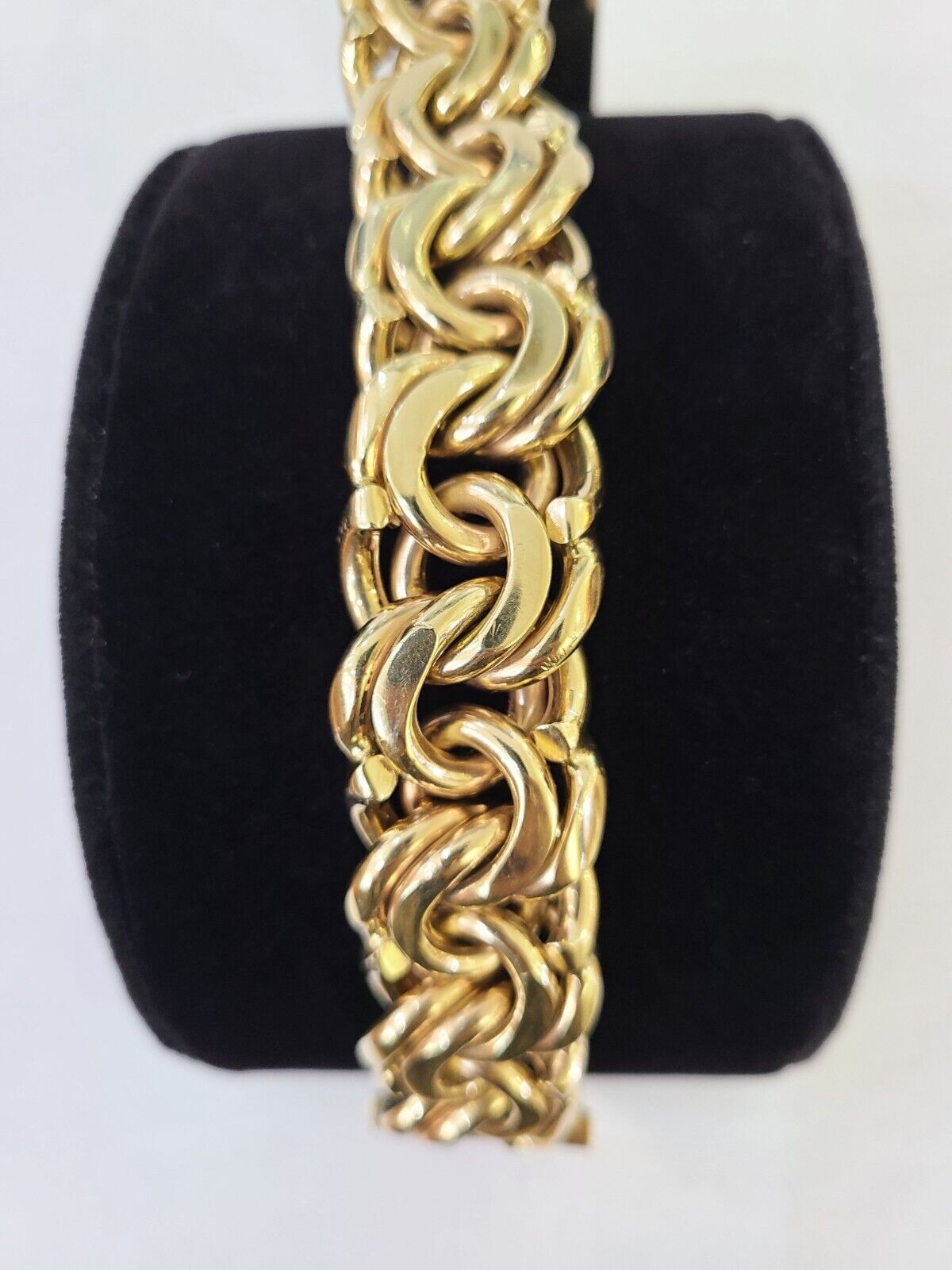 10k Yellow Gold Chino Link ID Bracelet 9.5 Inches Solid For Men's 10kt Real - Reva Jeweler
