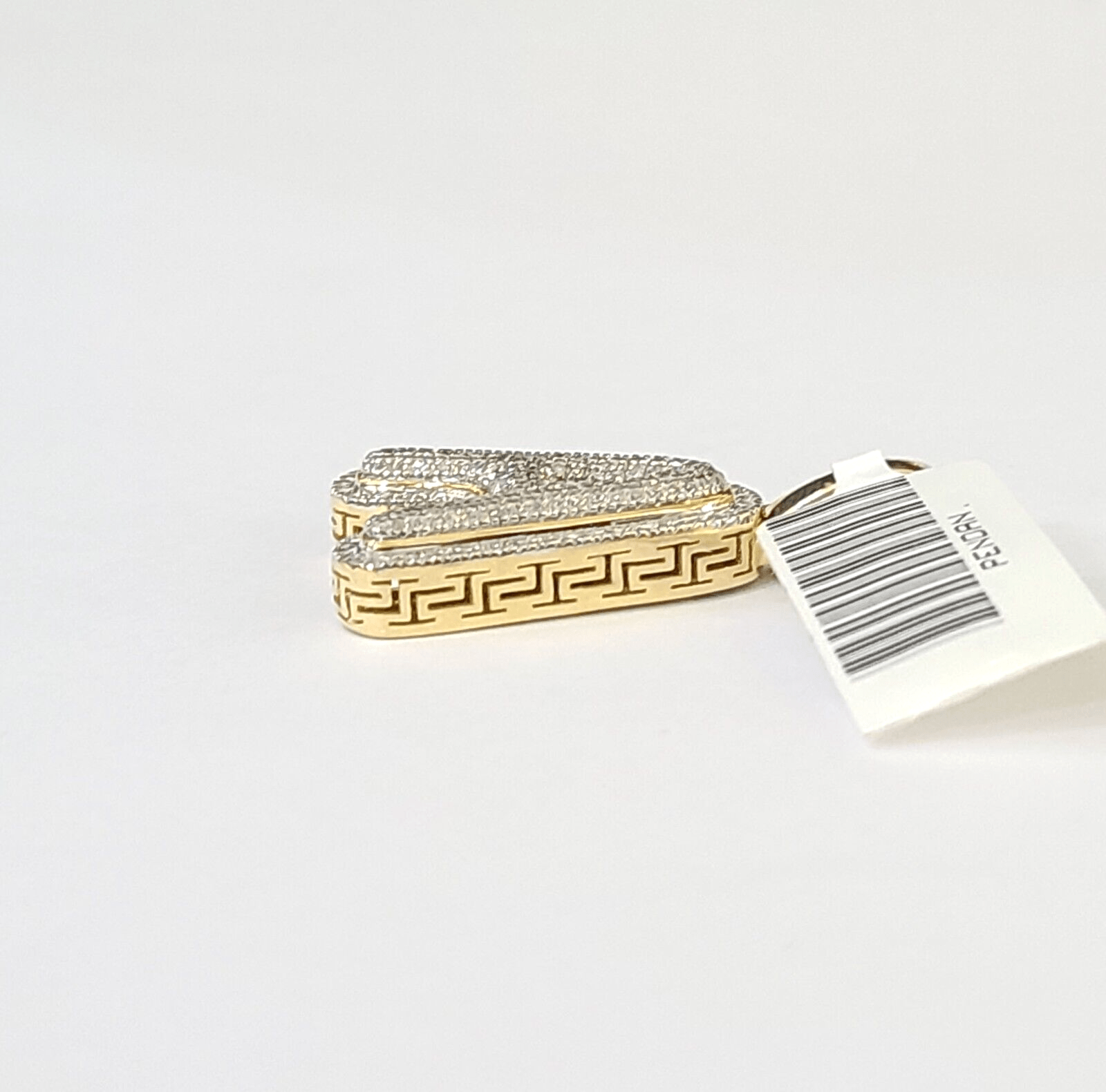 10k Yellow Gold Diamond Letter "A" Initial Alphabet Charm/Pendant Real Genuine - Reva Jeweler