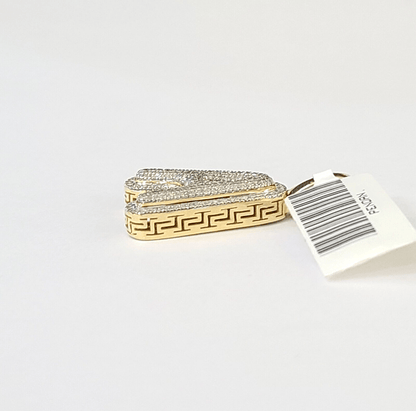 10k Yellow Gold Diamond Letter "A" Initial Alphabet Charm/Pendant Real Genuine - Reva Jeweler