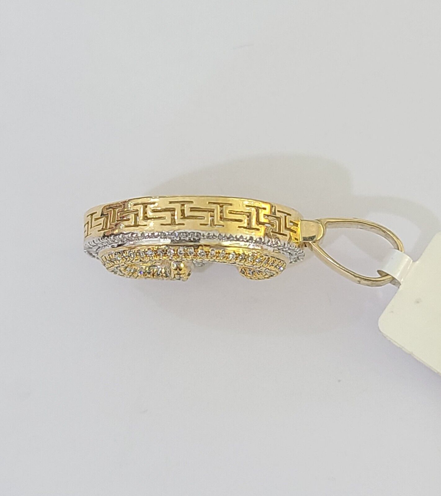 10k Yellow Gold Diamond Letter "G" Initial Alphabet Charm Pendant Real Genuine - Reva Jeweler