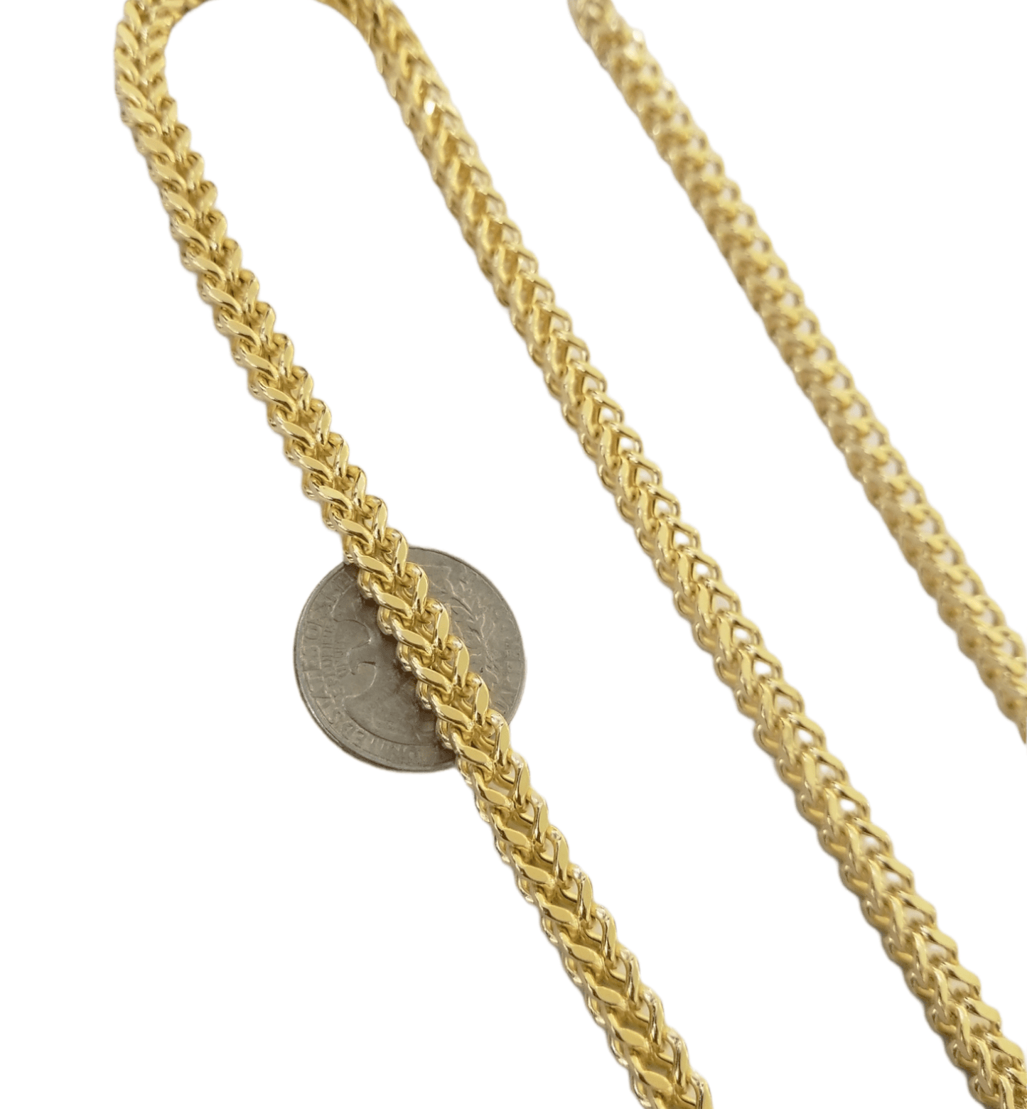10k Yellow Gold Franco Chain 22 24 26 28" Inch Real Gold 5mm Necklace - Reva Jeweler