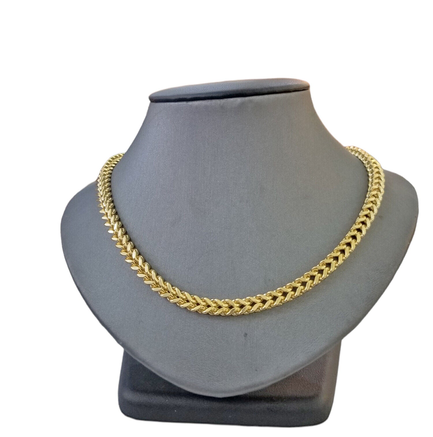 10k Yellow Gold Franco Chain 22 24 26 28" Inch Real Gold 5mm Necklace - Reva Jeweler