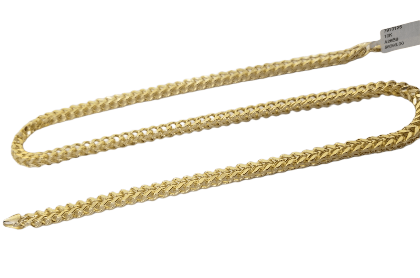 10k Yellow Gold Franco Chain 22 24 26 28" Inch Real Gold 5mm Necklace - Reva Jeweler