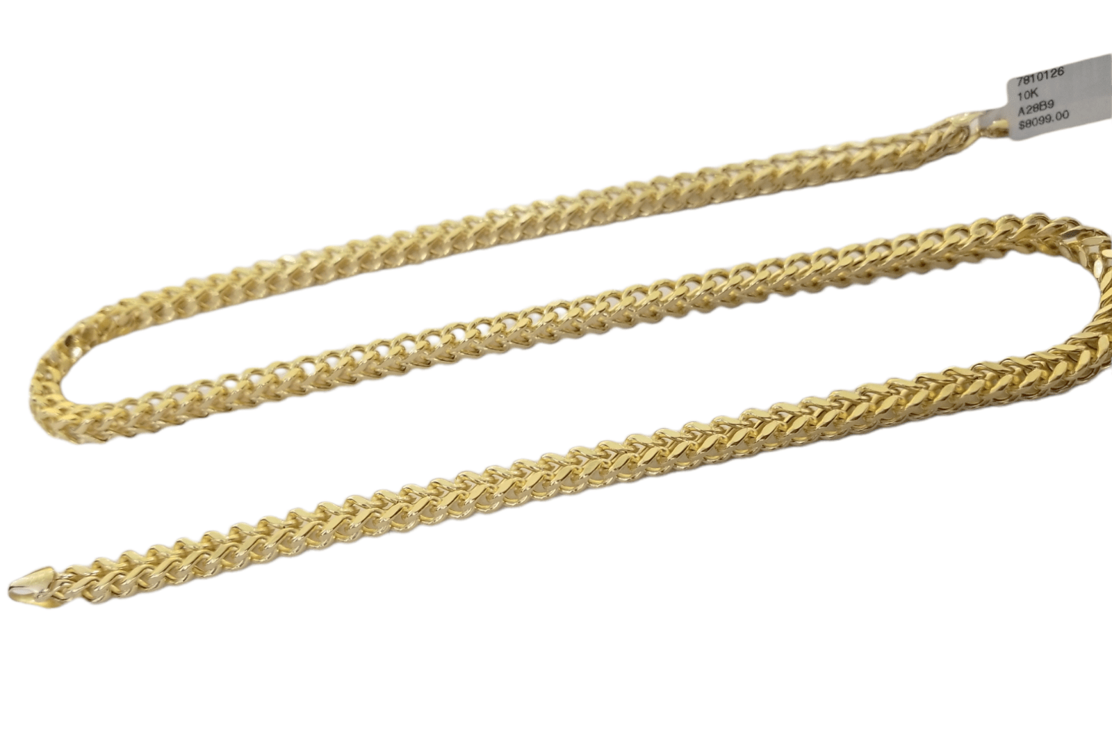 10k Yellow Gold Franco Chain 22 24 26 28" Inch Real Gold 5mm Necklace - Reva Jeweler