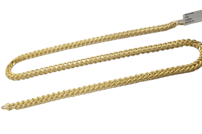 10k Yellow Gold Franco Chain 22 24 26 28" Inch Real Gold 5mm Necklace - Reva Jeweler