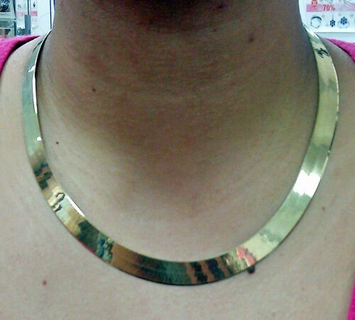 10k Yellow Gold Herringbone chain Necklace 24" 10mm,Lobster lock, 10kt Real Gold - Reva Jeweler