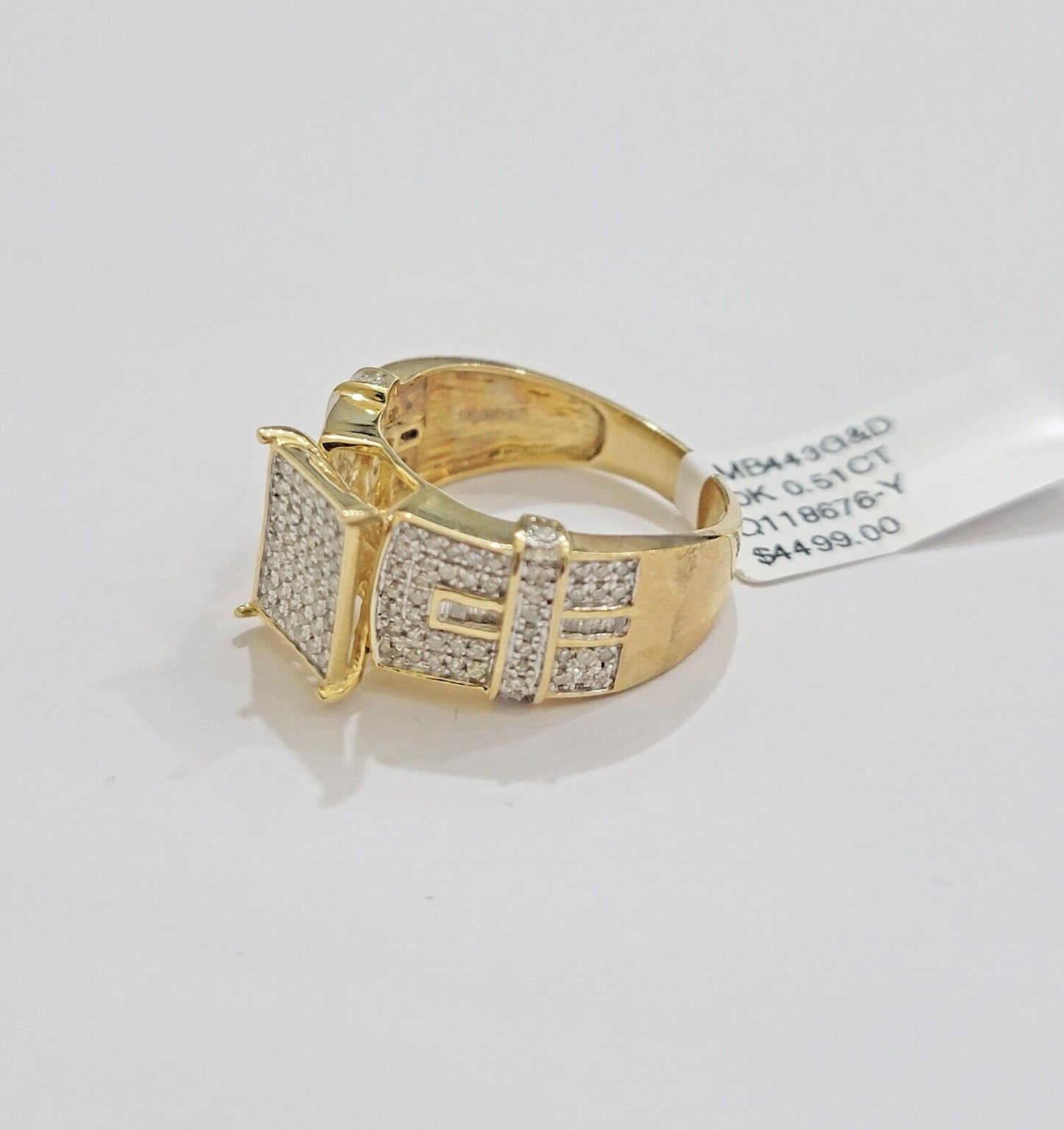 10k Yellow Gold Ladies Diamond Cinderella Ring Wedding Engagement Solid, Women - Reva Jeweler
