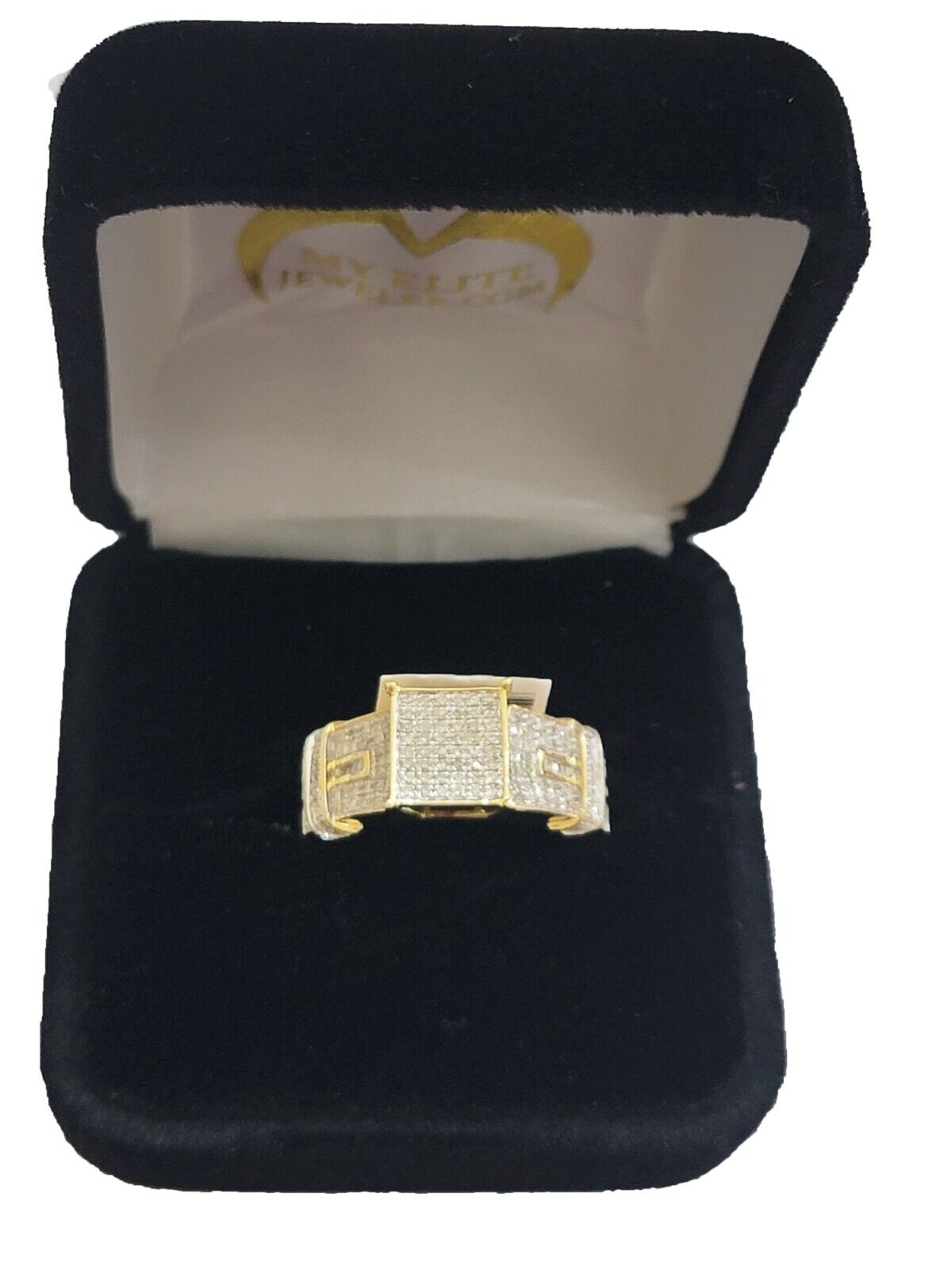 10k Yellow Gold Ladies Diamond Cinderella Ring Wedding Engagement Solid, Women - Reva Jeweler