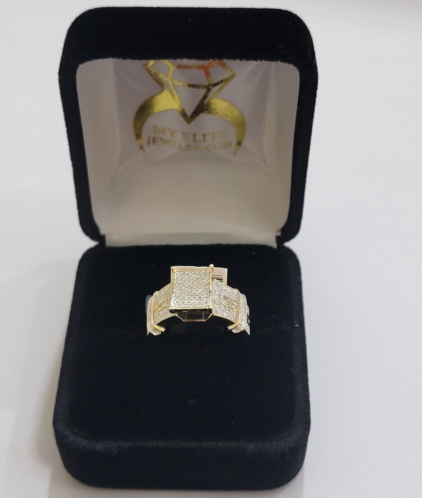 10k Yellow Gold Ladies Diamond Cinderella Ring Wedding Engagement Solid, Women - Reva Jeweler