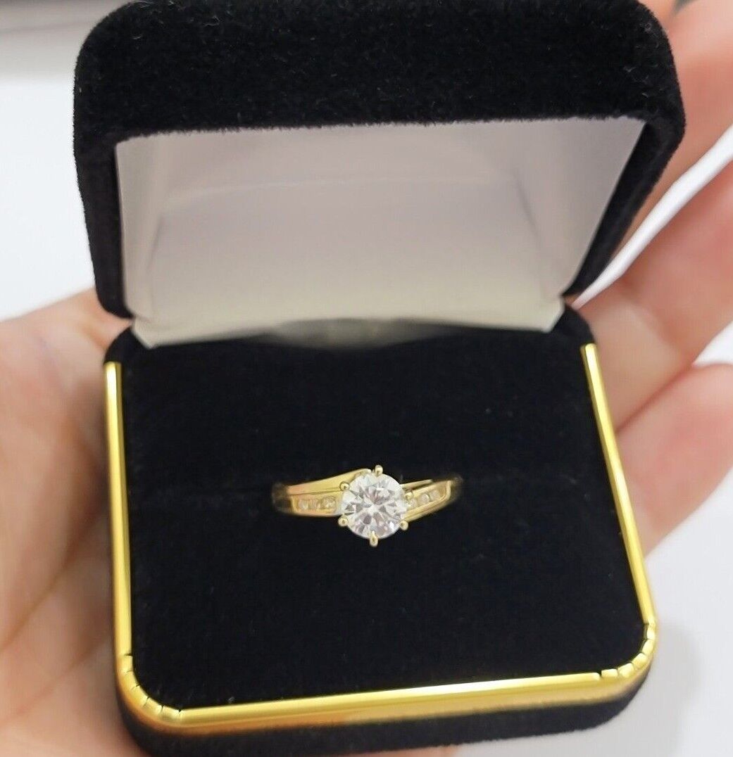 10k Yellow Gold Ladies Ring Wedding Band Engagement Round New Casual Style SALE - Reva Jeweler