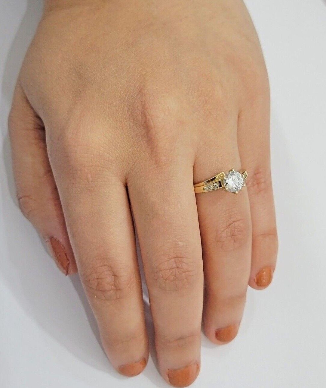 10k Yellow Gold Ladies Ring Wedding Band Engagement Round New Casual Style SALE - Reva Jeweler