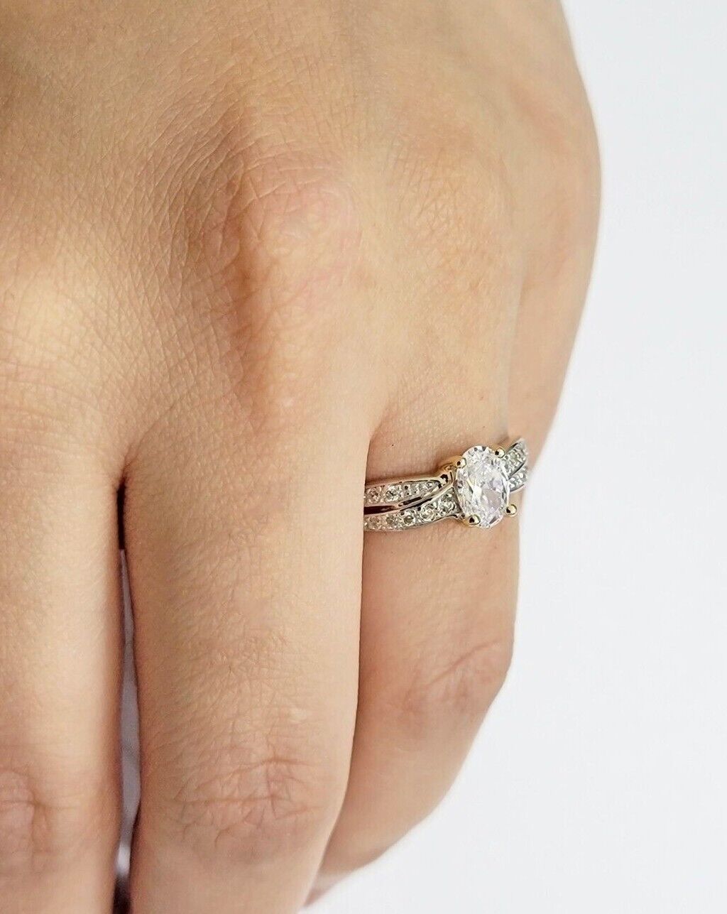 10k Yellow Gold Ladies Solitaire Ring For Womens Casual Band SALE Real Brand New - Reva Jeweler