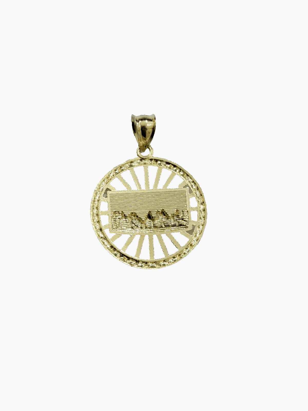 10k Yellow Gold Last Supper Charm Miami Cuban Chain 18'' 10kt Pendant Necklace - Reva Jeweler