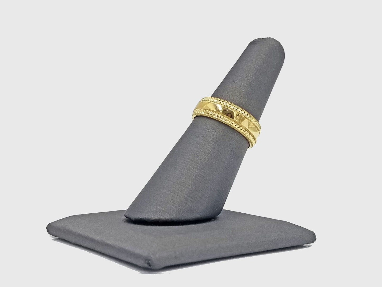 10k Yellow Gold Mens Band Engagement Wedding Ring Real 10kt gold Size 12 - Reva Jeweler