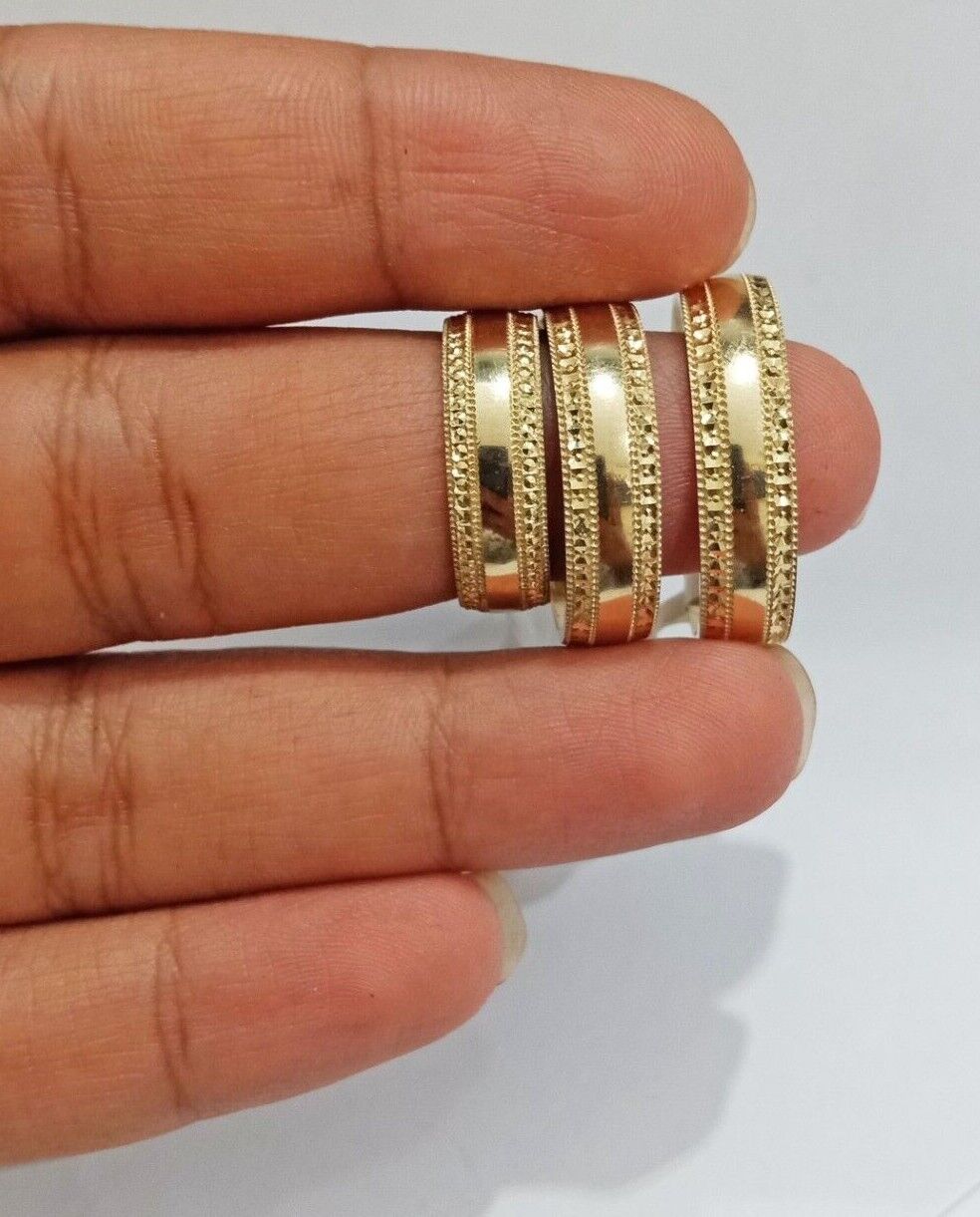 10k Yellow Gold Mens Band Engagement Wedding Ring Real 10kt gold Size 12 - Reva Jeweler