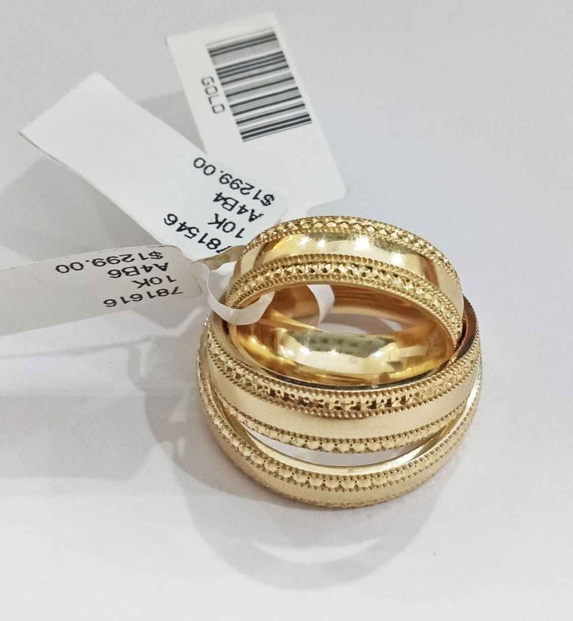10k Yellow Gold Mens Band Engagement Wedding Ring Real 10kt gold Size 12 - Reva Jeweler