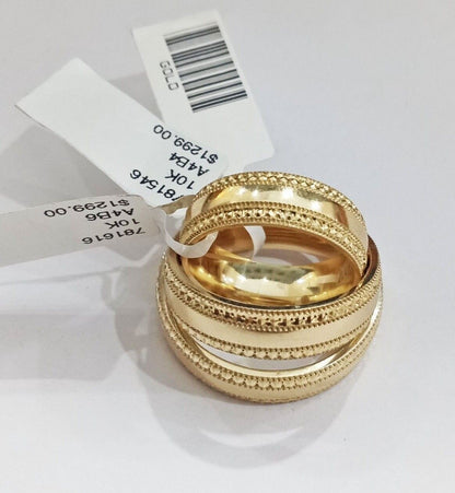 10k Yellow Gold Mens Band Engagement Wedding Ring Real 10kt gold Size 12 - Reva Jeweler