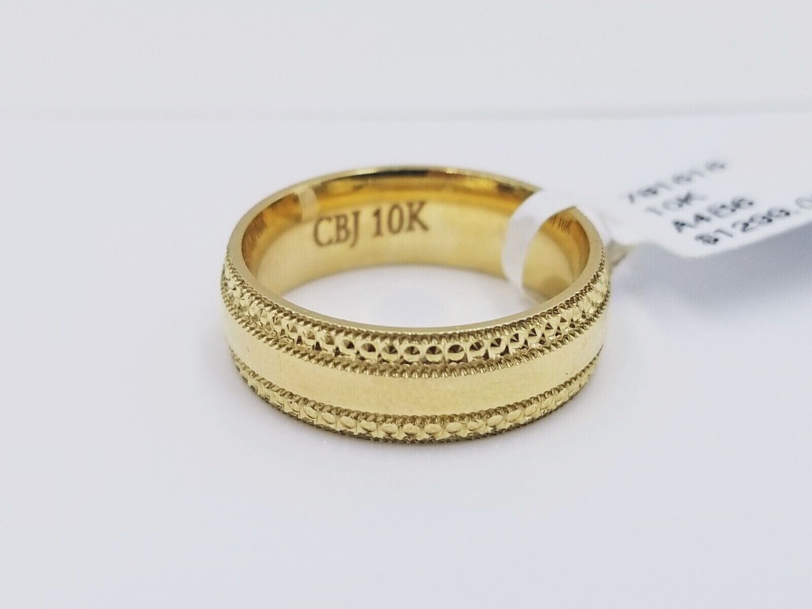10k Yellow Gold Mens Band Engagement Wedding Ring Real 10kt gold Size 12 - Reva Jeweler