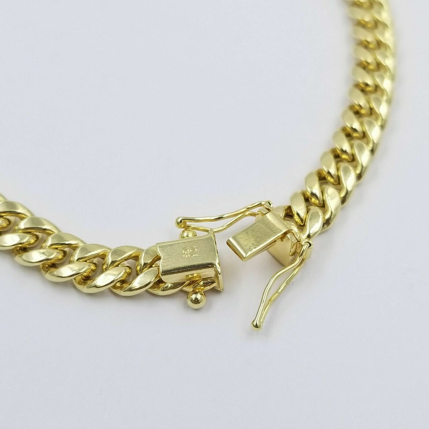 10k Yellow Gold Miami Cuban Bracelet Real 10kt Gold 6mm Link 7 inch Men Women - Reva Jeweler