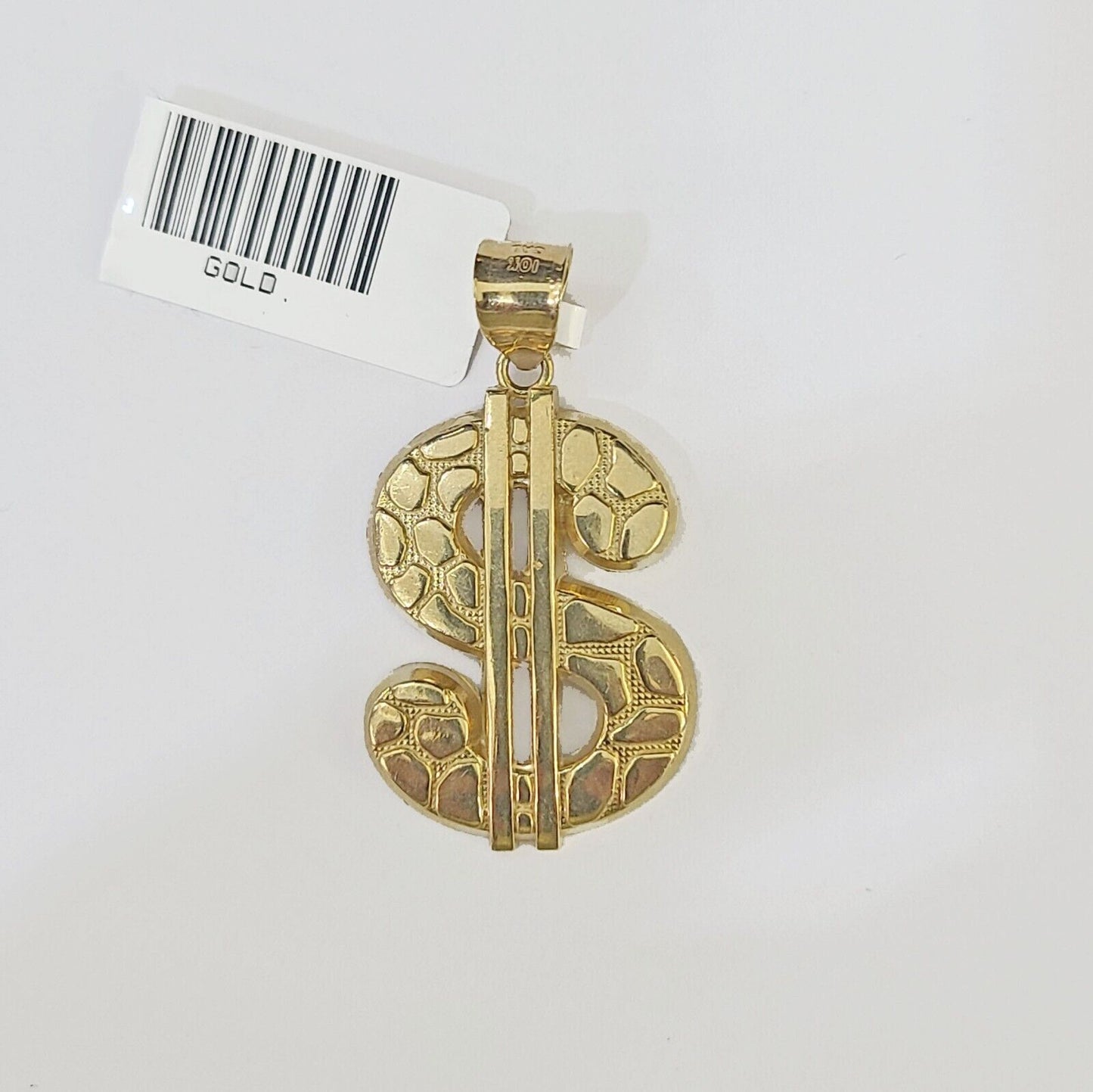 10k Yellow Gold Miami Cuban Chain & Dollar Charm Pendent SET 3mm 22 Inches - Reva Jeweler
