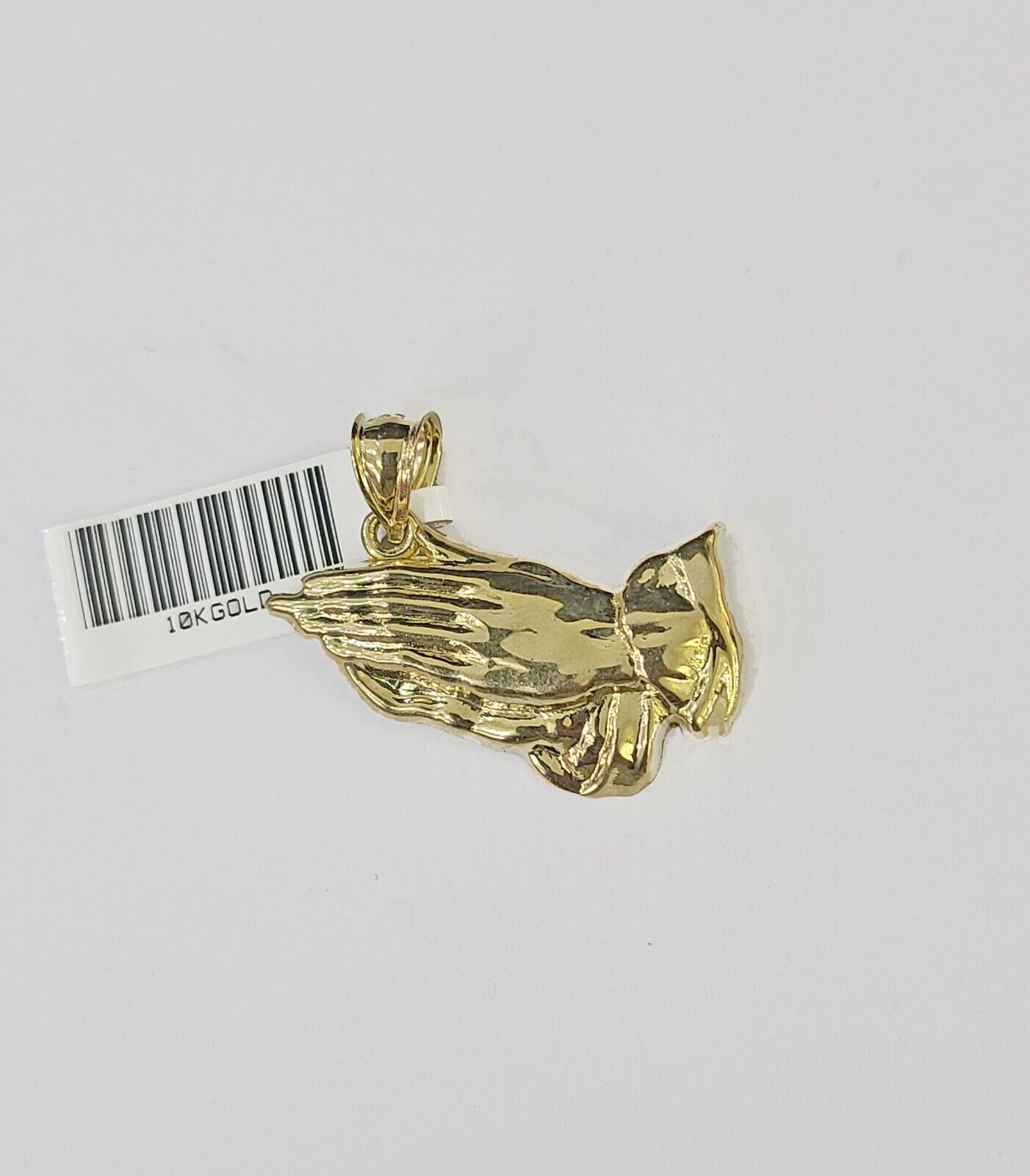 10k Yellow Gold Miami Cuban Chain & Praying Hands Charm SET 3mm 22 Inches - Reva Jeweler