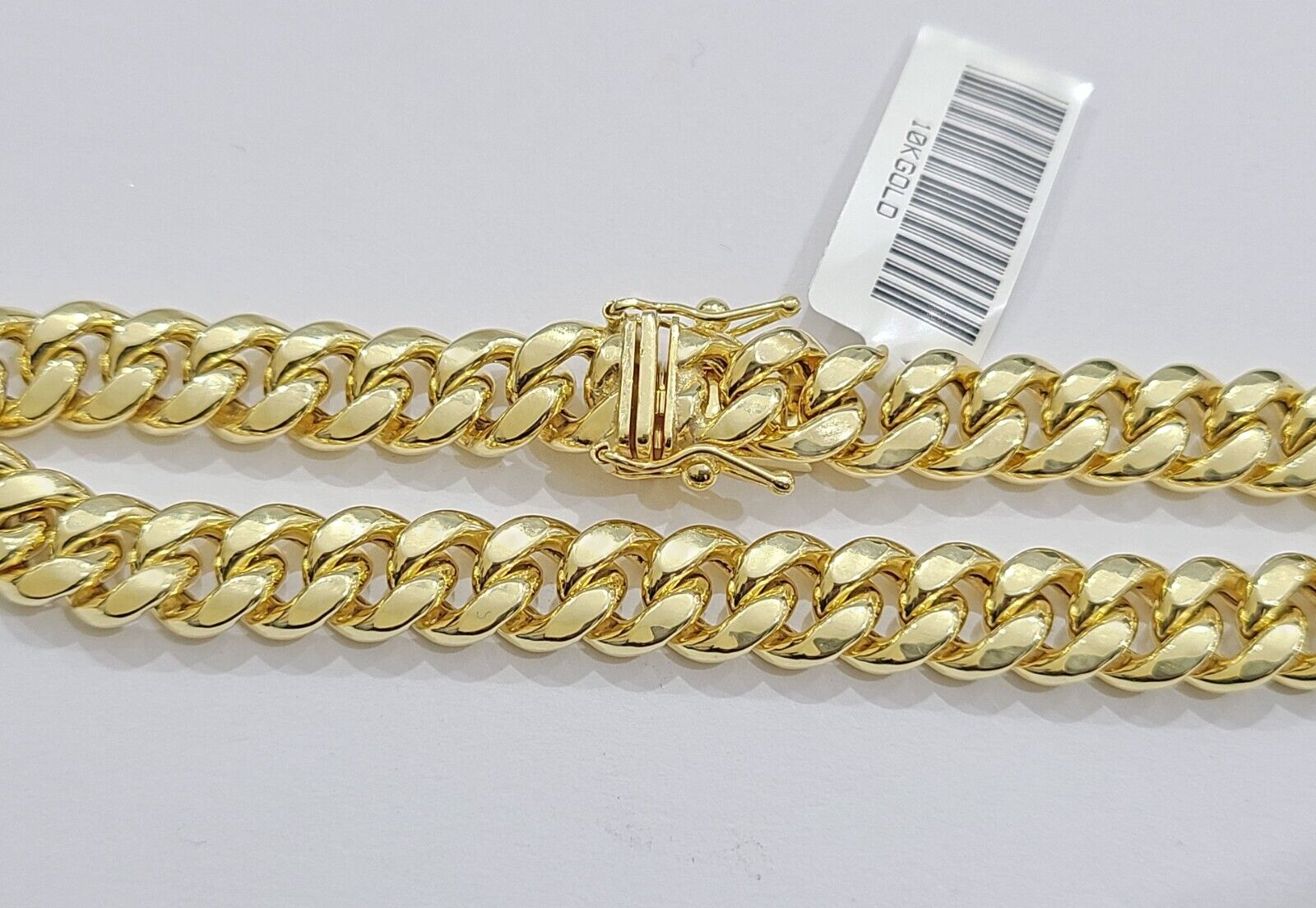 10k Yellow Gold Miami Cuban Link Bracelet 7" inch 8mm Real 10kt For LADIES / WOMEN - GoldenlinQ