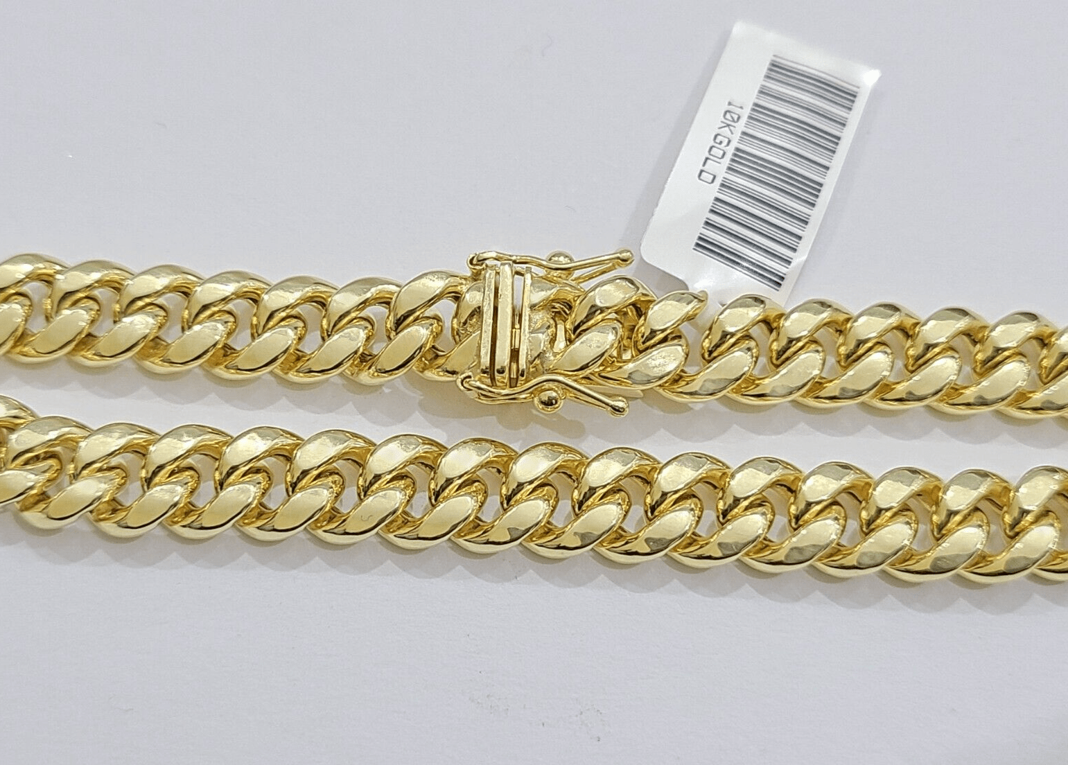 10k Yellow Gold Miami Cuban Link Bracelet 9" inch 8mm Real 10kt Box Lock Men - Reva Jeweler