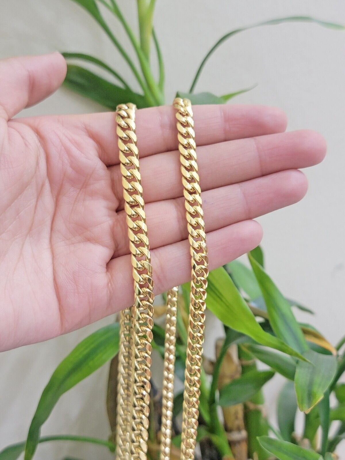 10k Yellow Gold Miami Cuban Link Chain Box Necklace 6mm 20 - 24 Inch Real SALE - Reva Jeweler