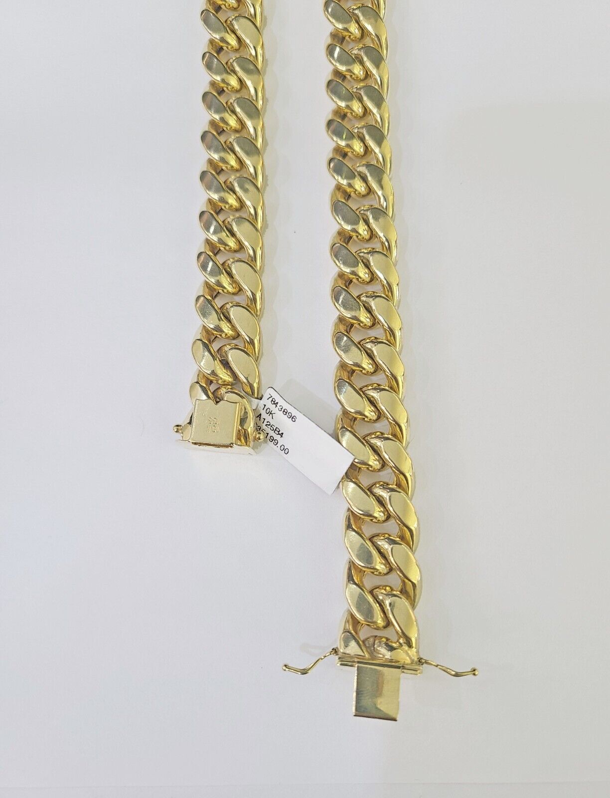 10k Yellow Gold Miami Cuban Link Chain Necklace 14mm 18 - 26 Inches Real - GoldenlinQ