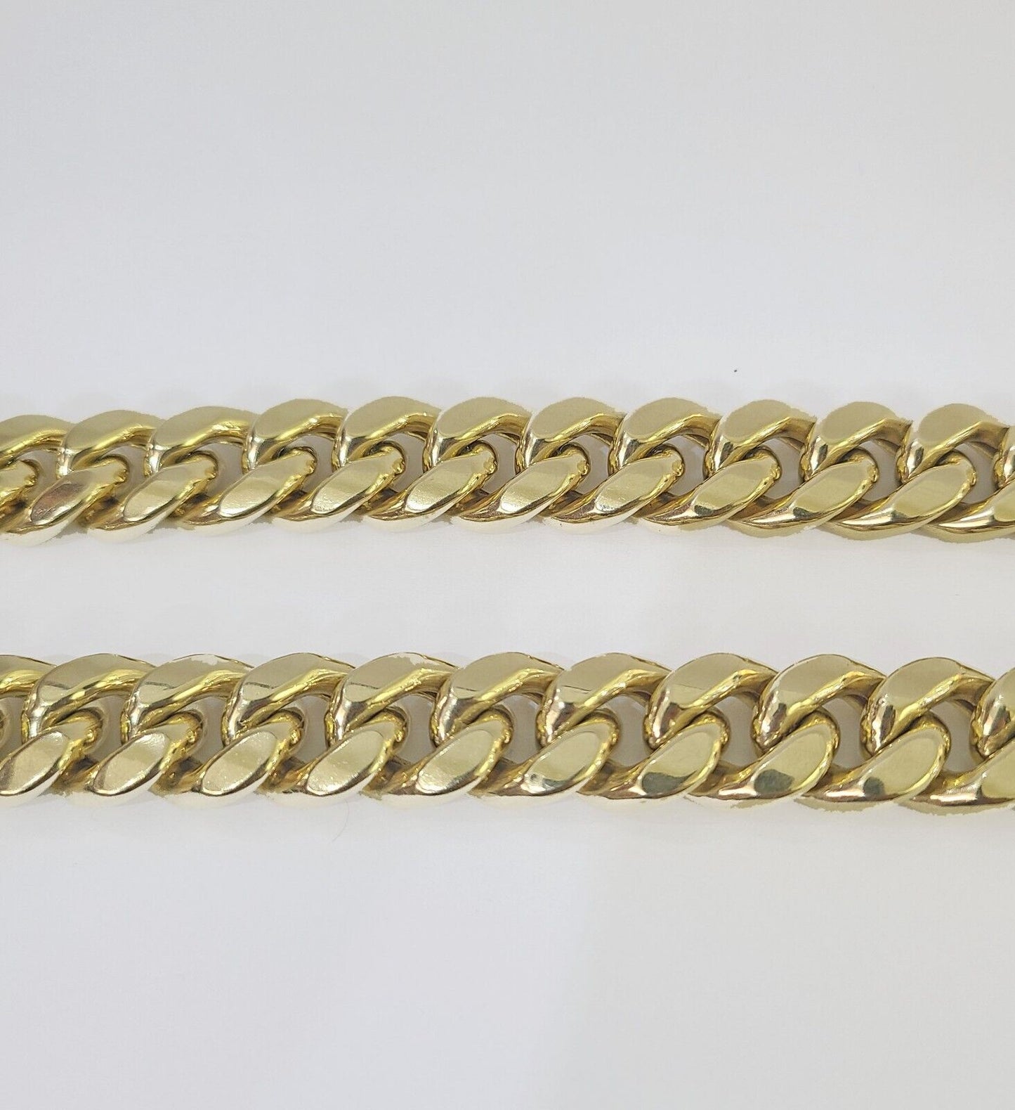10k Yellow Gold Miami Cuban Link Chain Necklace 14mm 18 - 26 Inches Real - GoldenlinQ
