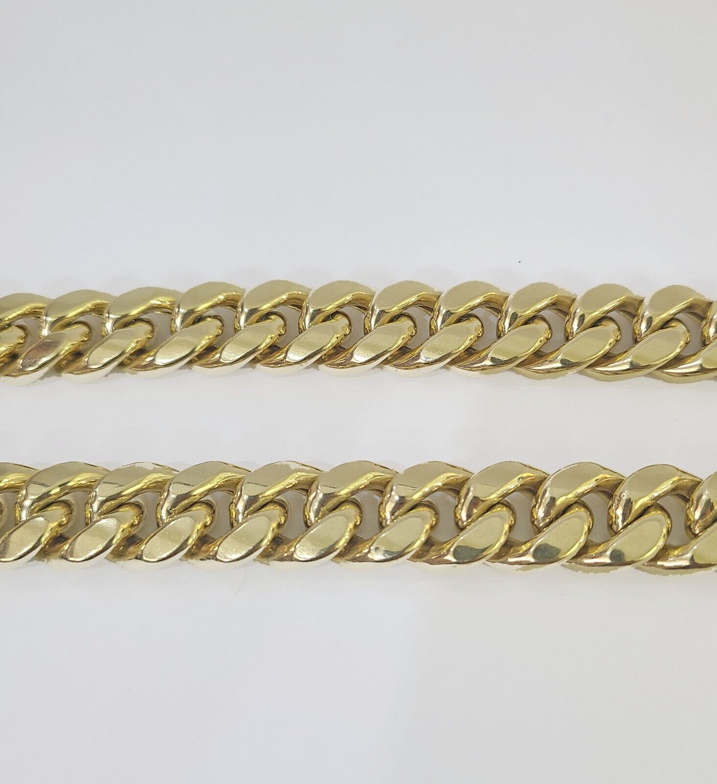 10k Yellow Gold Miami Cuban Link Chain Necklace 14mm 18 - 26 Inches Real - GoldenlinQ