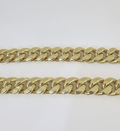 10k Yellow Gold Miami Cuban Link Chain Necklace 14mm 18 - 26 Inches Real - GoldenlinQ