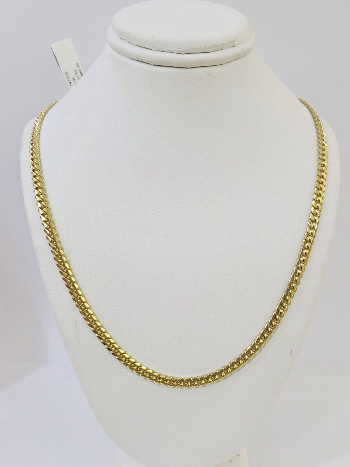 10K Yellow Gold Miami Cuban Link Chain SOLID Real 3mm - Reva Jeweler
