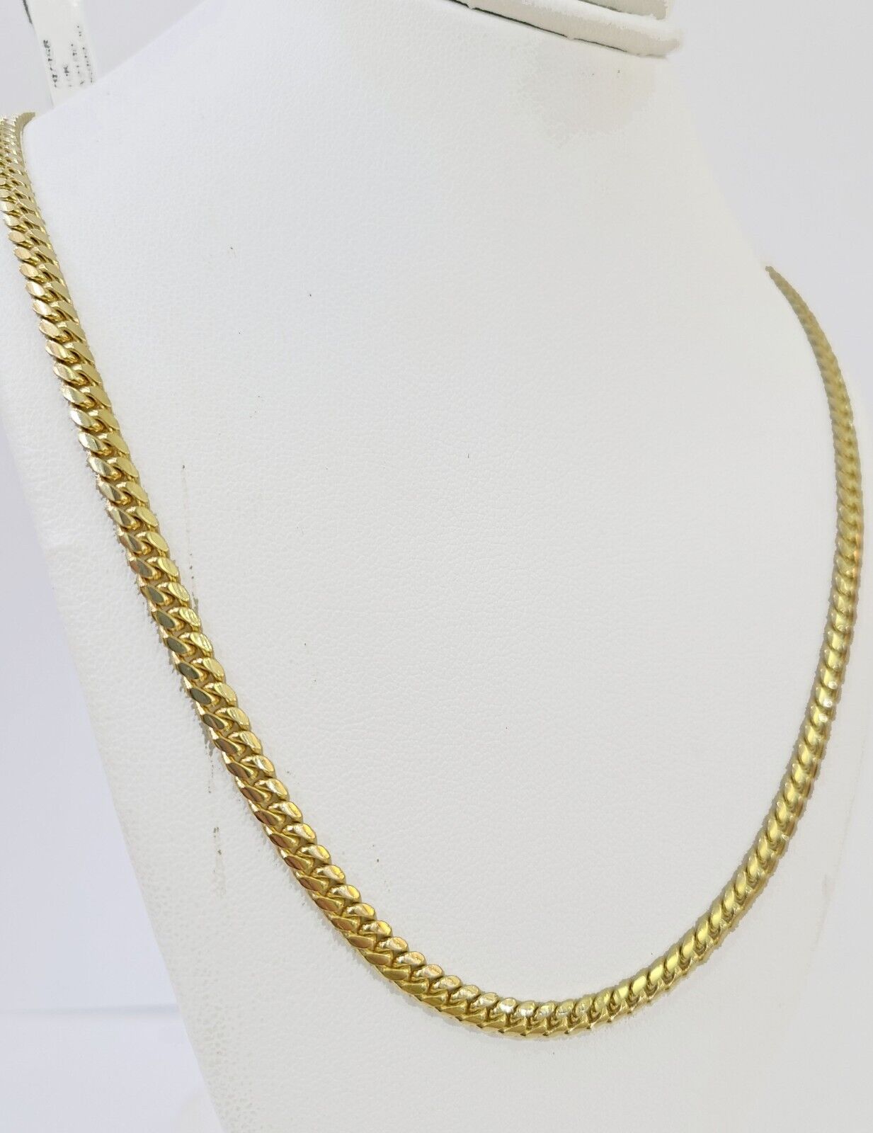 10K Yellow Gold Miami Cuban Link Chain SOLID Real 3mm - Reva Jeweler