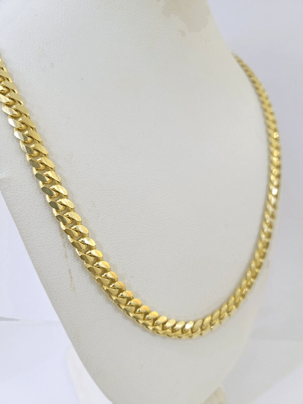 10K Yellow Gold Miami Cuban Link Chain SOLID Real 5mm - Reva Jeweler