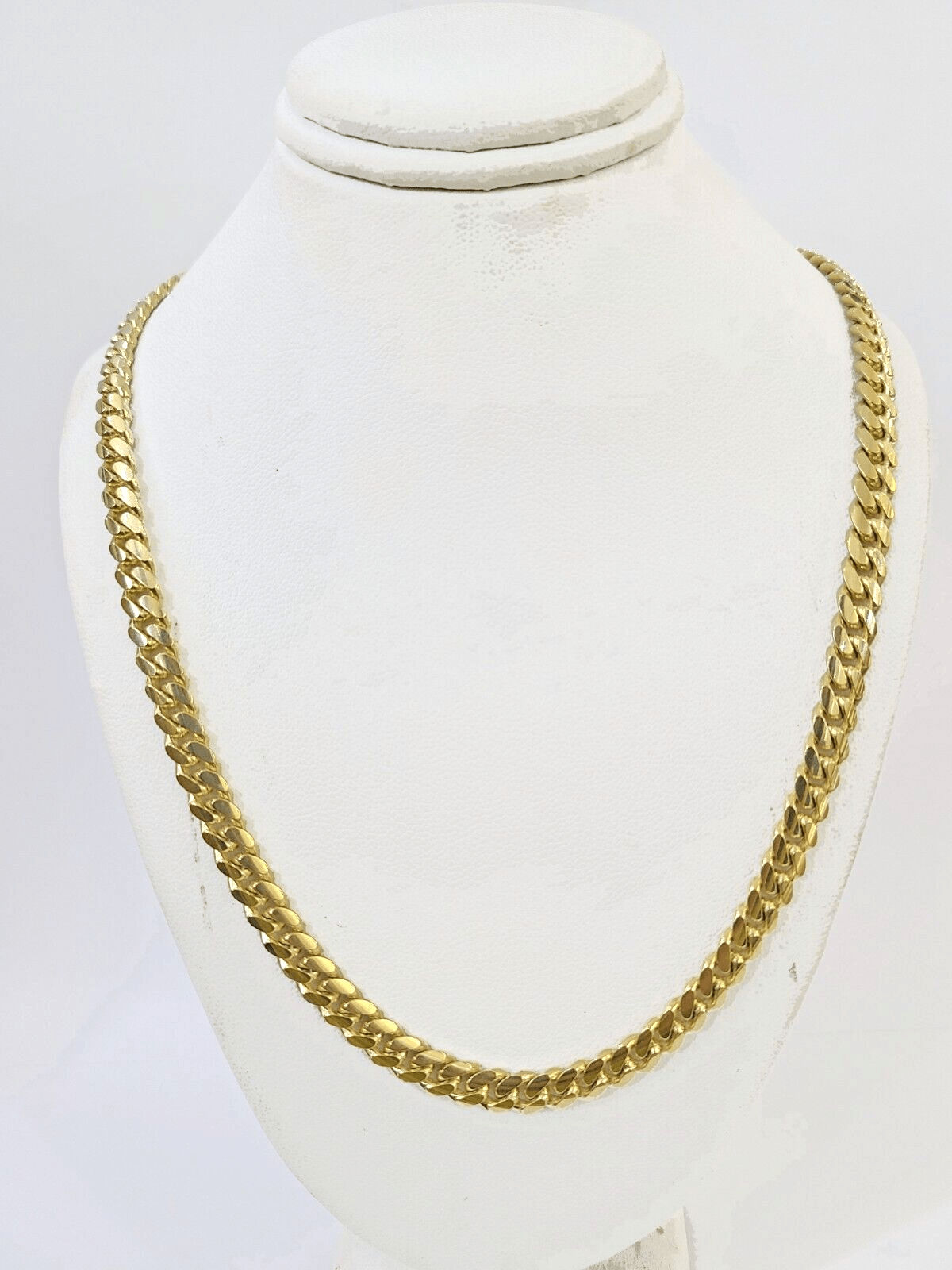 10K Yellow Gold Miami Cuban Link Chain SOLID Real 5mm - Reva Jeweler