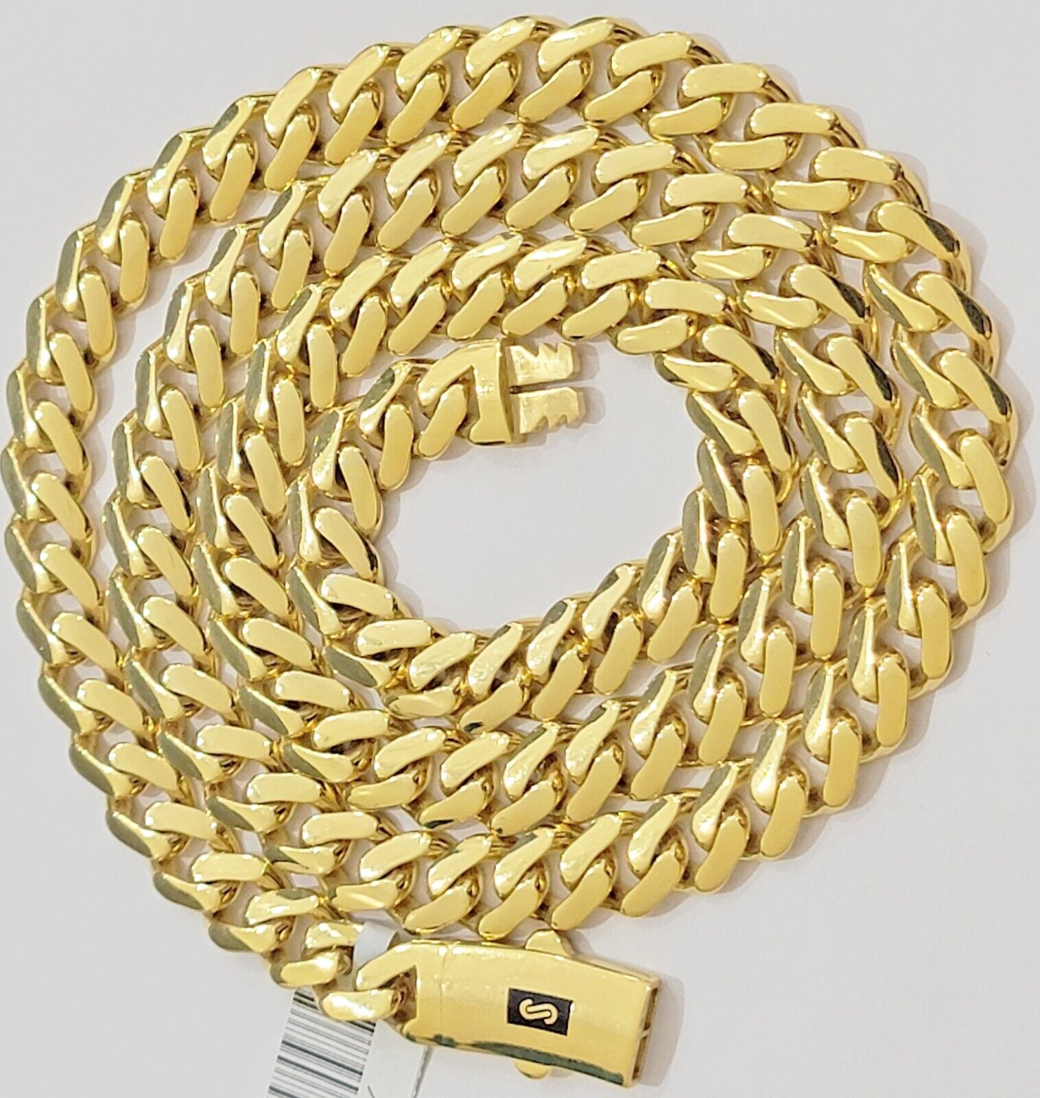 10k Yellow Gold Miami Cuban Royal Monaco Link Chain 9mm Necklace 20 - 28" REAL10kt - Reva Jeweler