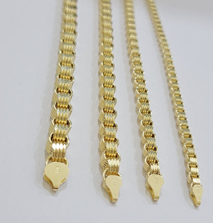 10k Yellow Gold Necklace Box Byzantine Chain 4mm 5mm 6mm 7mm 18 in - 30 in REAL - Reva Jeweler