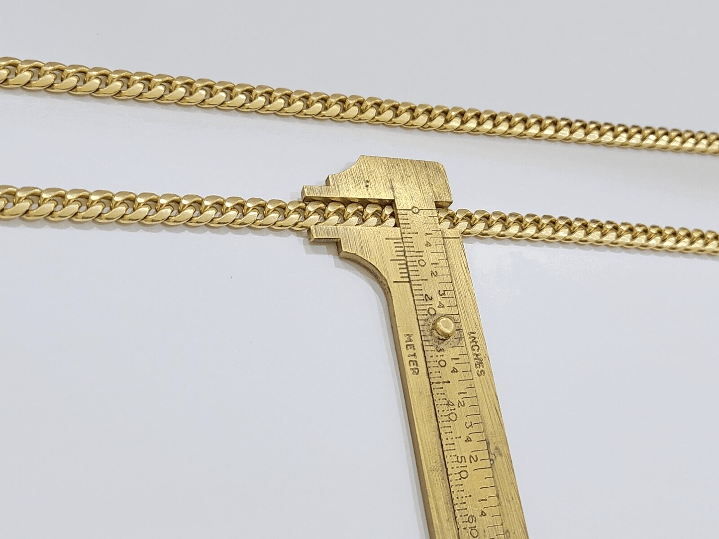 10k Yellow Gold Necklace Miami Cuban Chain 6mm 22" inch 10kt Men's Real Box Lock - Reva Jeweler