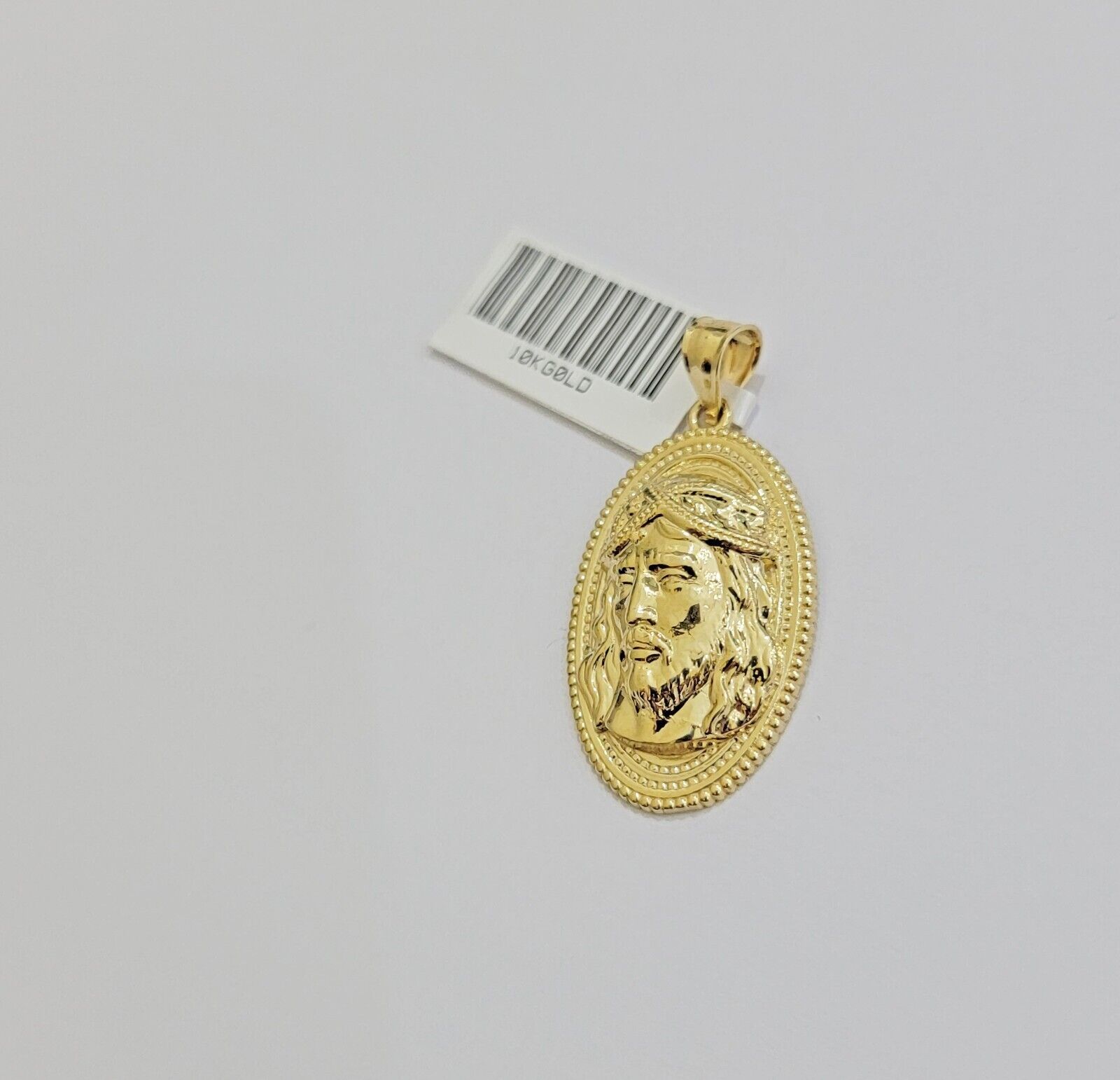 10k Yellow Gold Pendant Jesus Head Face Charm REAL 10kt For Men Women - Reva Jeweler