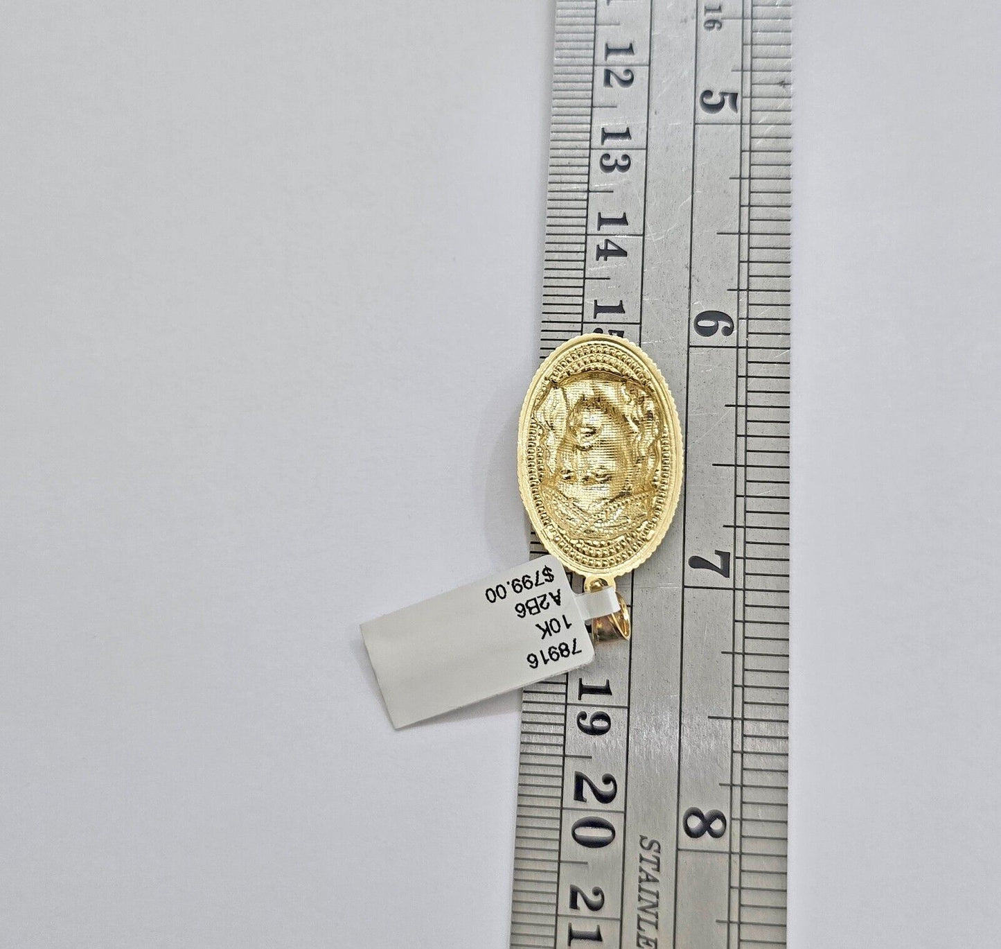 10k Yellow Gold Pendant Jesus Head Face Charm REAL 10kt For Men Women - Reva Jeweler