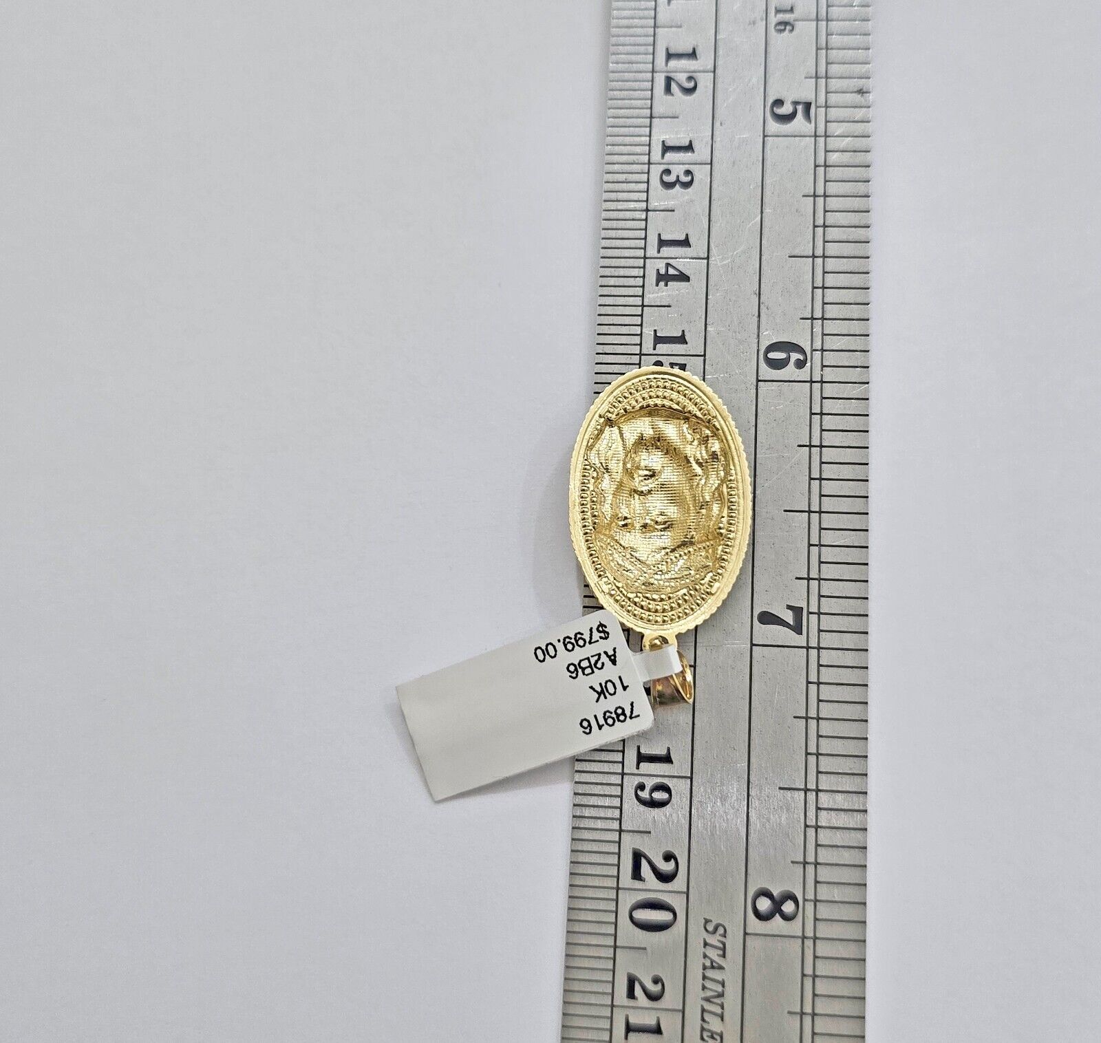10k Yellow Gold Pendant Jesus Head Face Charm REAL 10kt For Men Women - Reva Jeweler