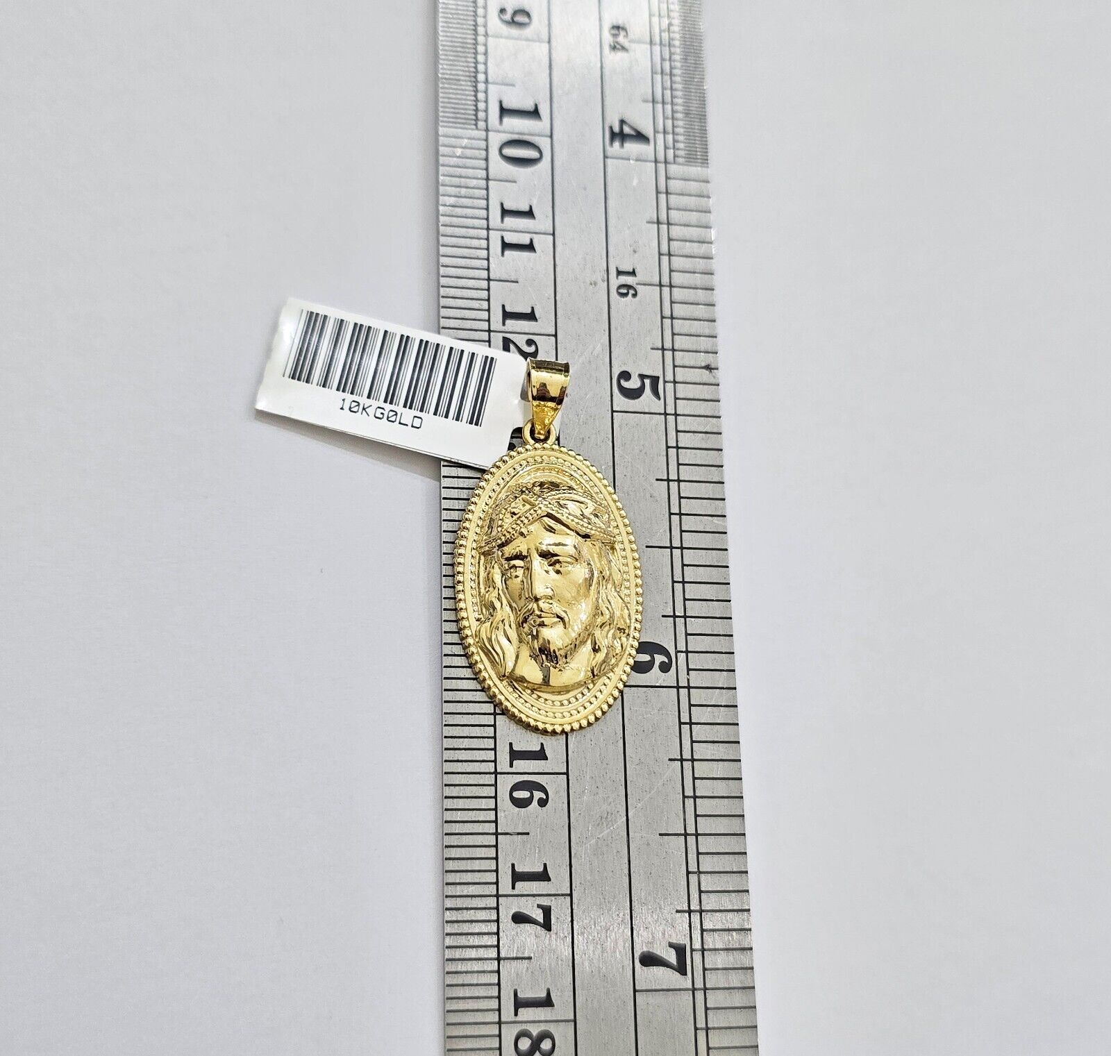 10k Yellow Gold Pendant Jesus Head Face Charm REAL 10kt For Men Women - Reva Jeweler