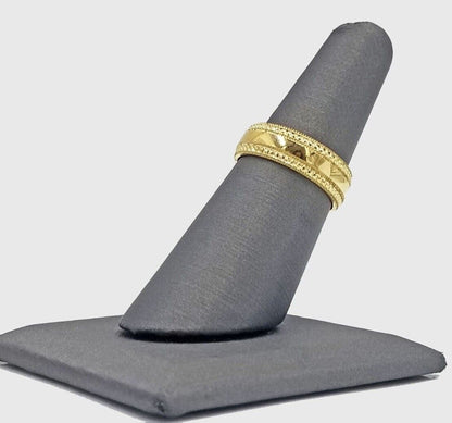 10k Yellow Gold Ring Band Men's Engagement Wedding Anniversary Real 10kt gold, 9 - GoldenlinQ