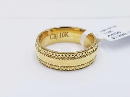 10k Yellow Gold Ring Band Men's Engagement Wedding Anniversary Real 10kt gold, 9 - GoldenlinQ
