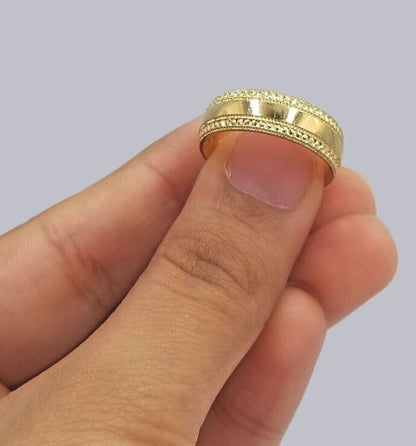 10k Yellow Gold Ring Band Men's Engagement Wedding Anniversary Real 10kt gold, 9 - GoldenlinQ