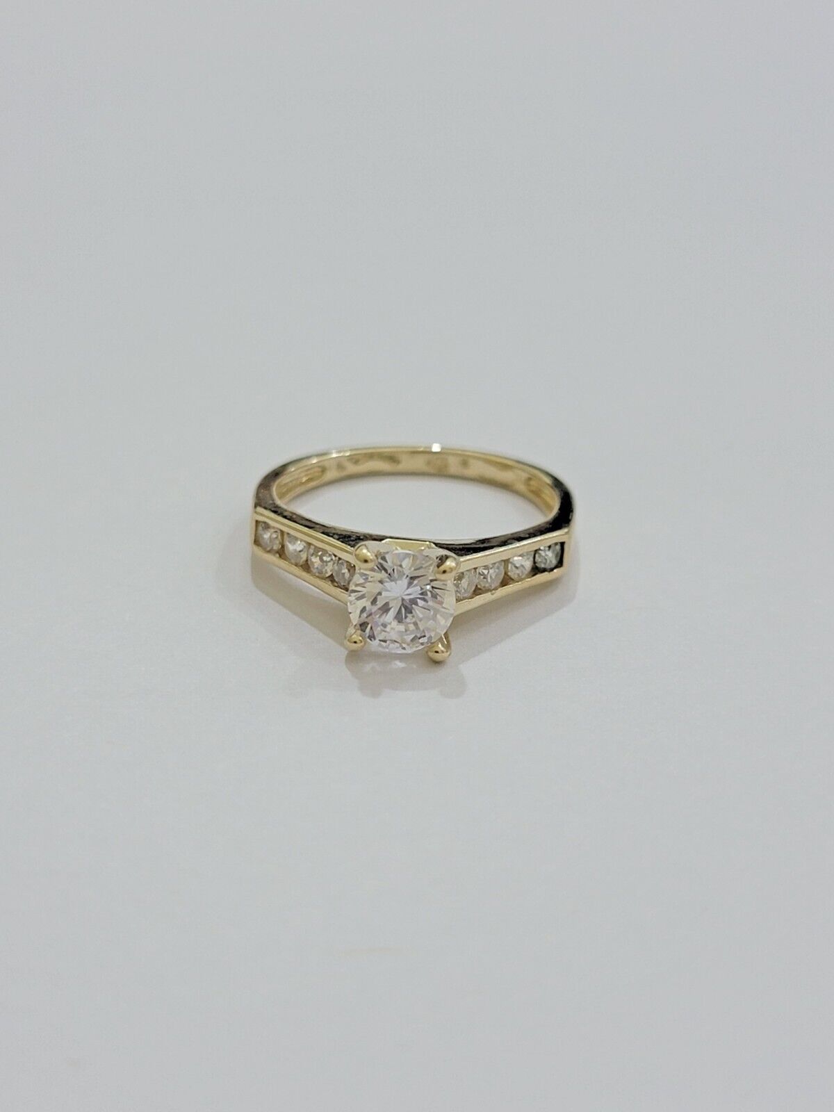 10k Yellow Gold Ring Ladies Engagement Wedding Band size 7 Real 10kt Women - Reva Jeweler