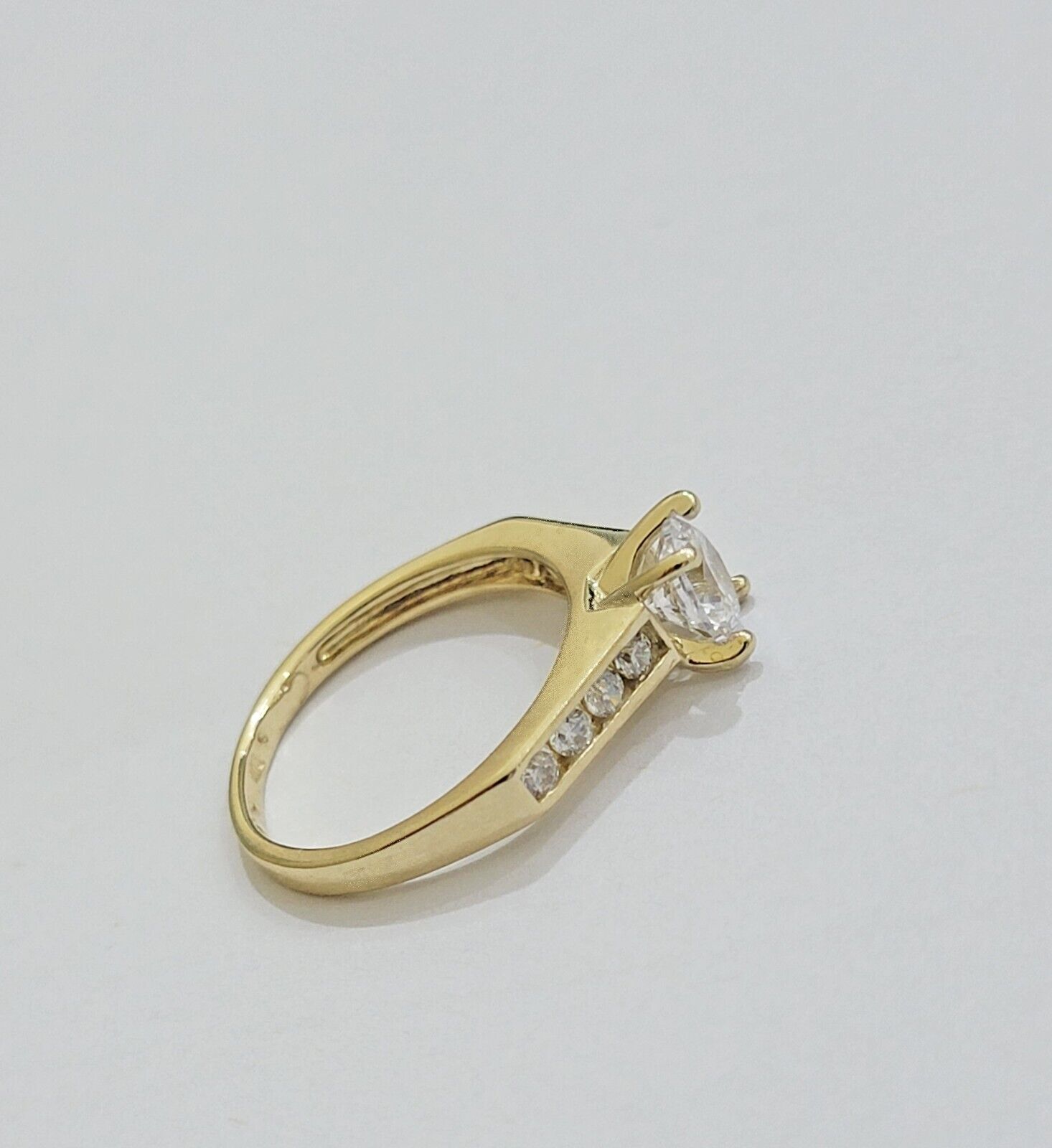 10k Yellow Gold Ring Ladies Engagement Wedding Band size 7 Real 10kt Women - Reva Jeweler
